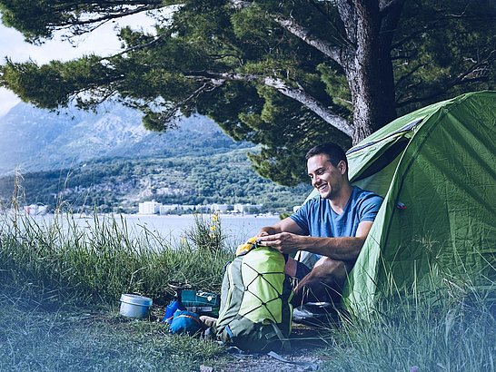 Nutzen Sie bite away beim Camping